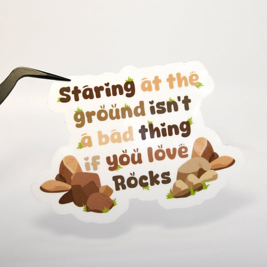 Staring At The Ground Rocks Sticker