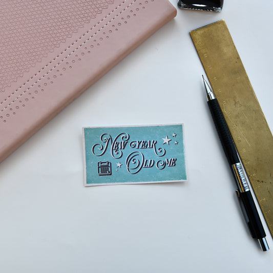 New Year Old Me Matte Sticker