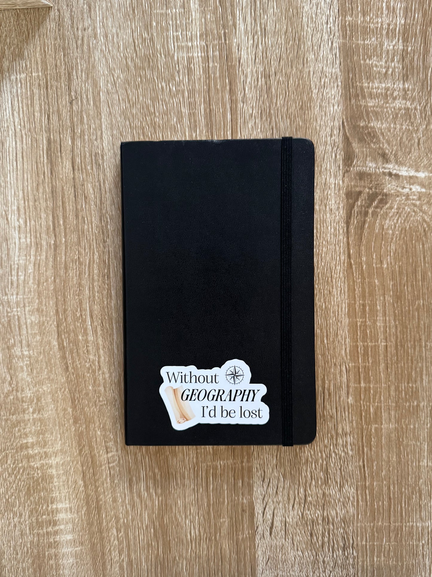 Without Geography I'd Be Lost Sticker