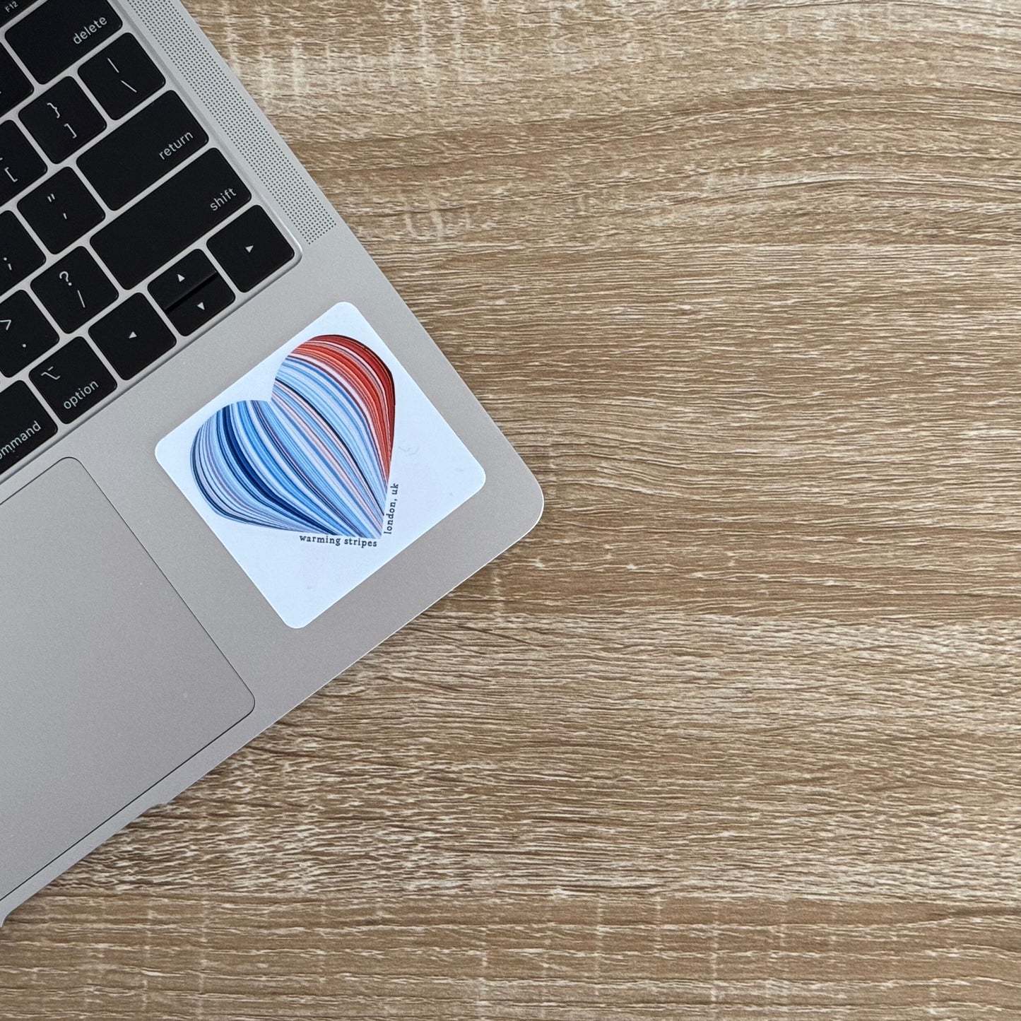 Warming Stripes (London) Heart Sticker